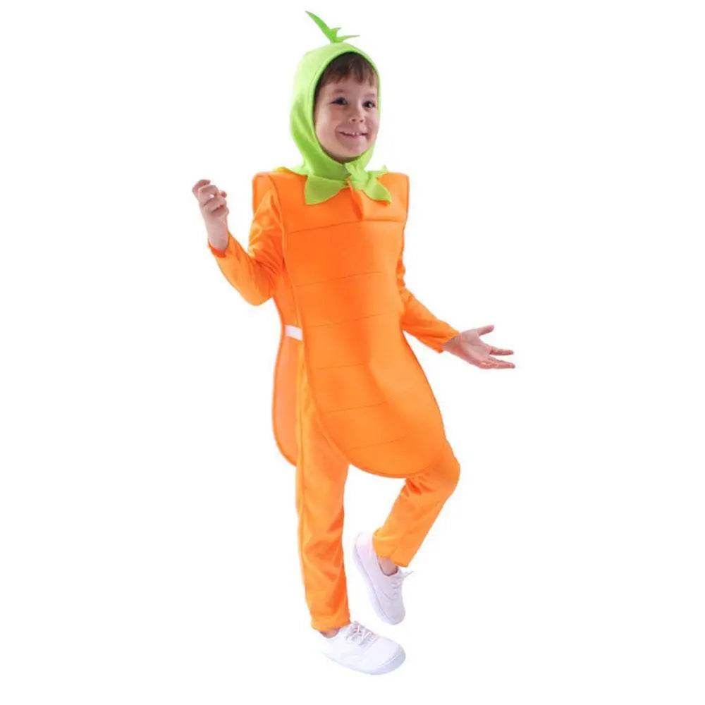 Halloween Carrot Cosplay Costumes Romper Onesie Cute Jumpsuit Outfit for Kids - Pajamasbuy