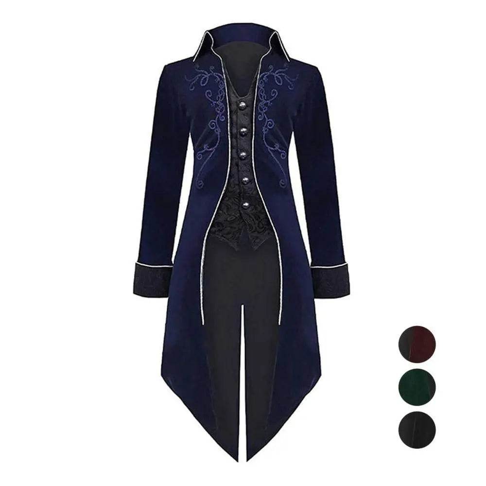 Medieval Steampunk Tailcoat Halloween Costumes Vampire Gothic Jackets Vintage Coat For Men - Pajamasbuy