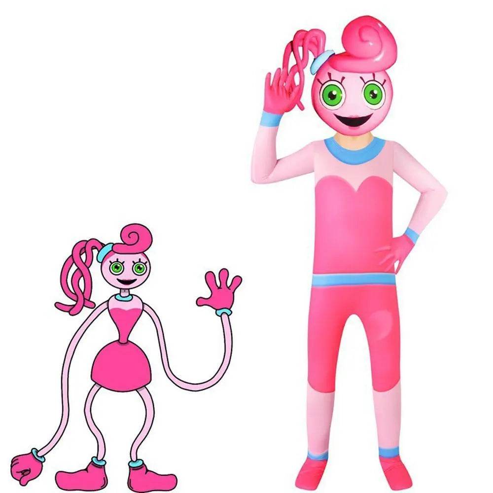 Poppy Playtime Mommy Cosplay Costume Jumpsuit Romper Tight Suit Outfit Dress Up For Girls - Ecosfun
