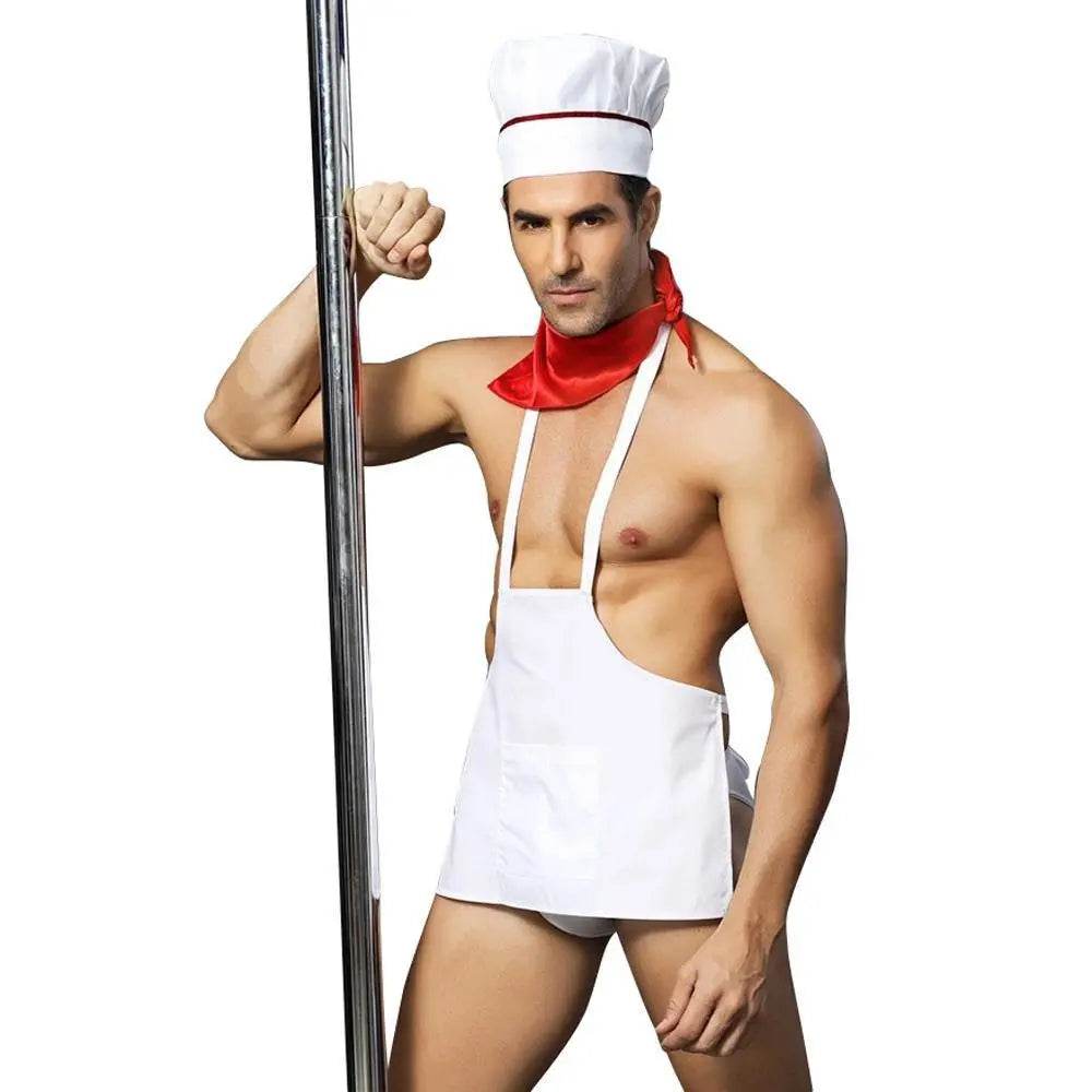 Stag Do Party Fancy Dress Costume Chef Servant For Men - Ecosfun
