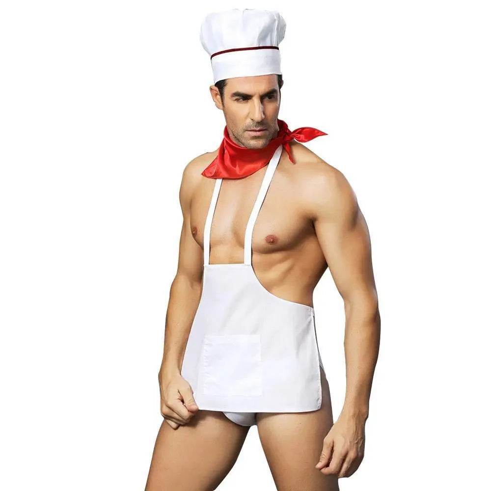 Stag Do Party Fancy Dress Costume Chef Servant For Men - Ecosfun