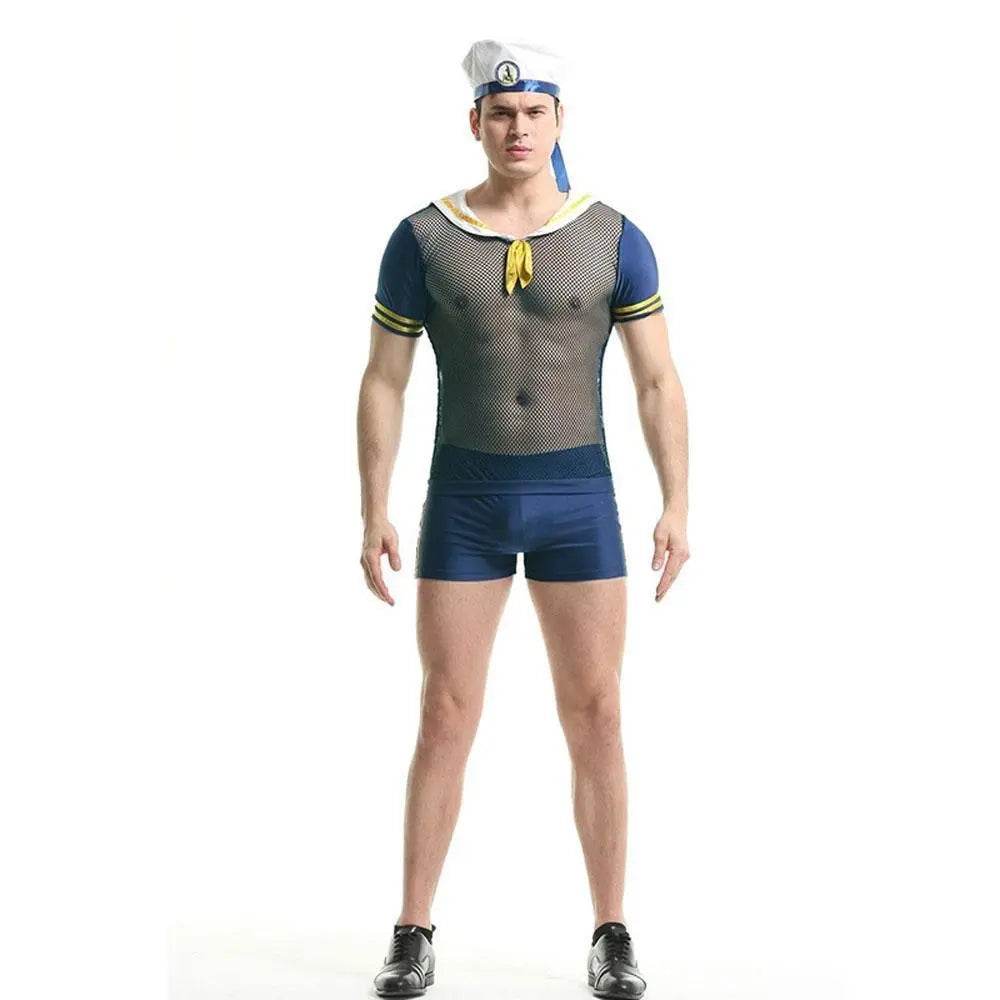 Stag Do Party Fancy Dress Costume Navy Sailor For Men - Ecosfun
