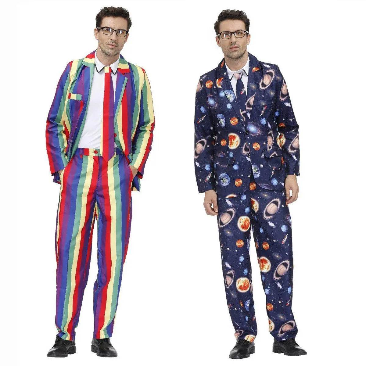 Stag Do Party Fancy Dress Host Printed Suit For Men - Ecosfun