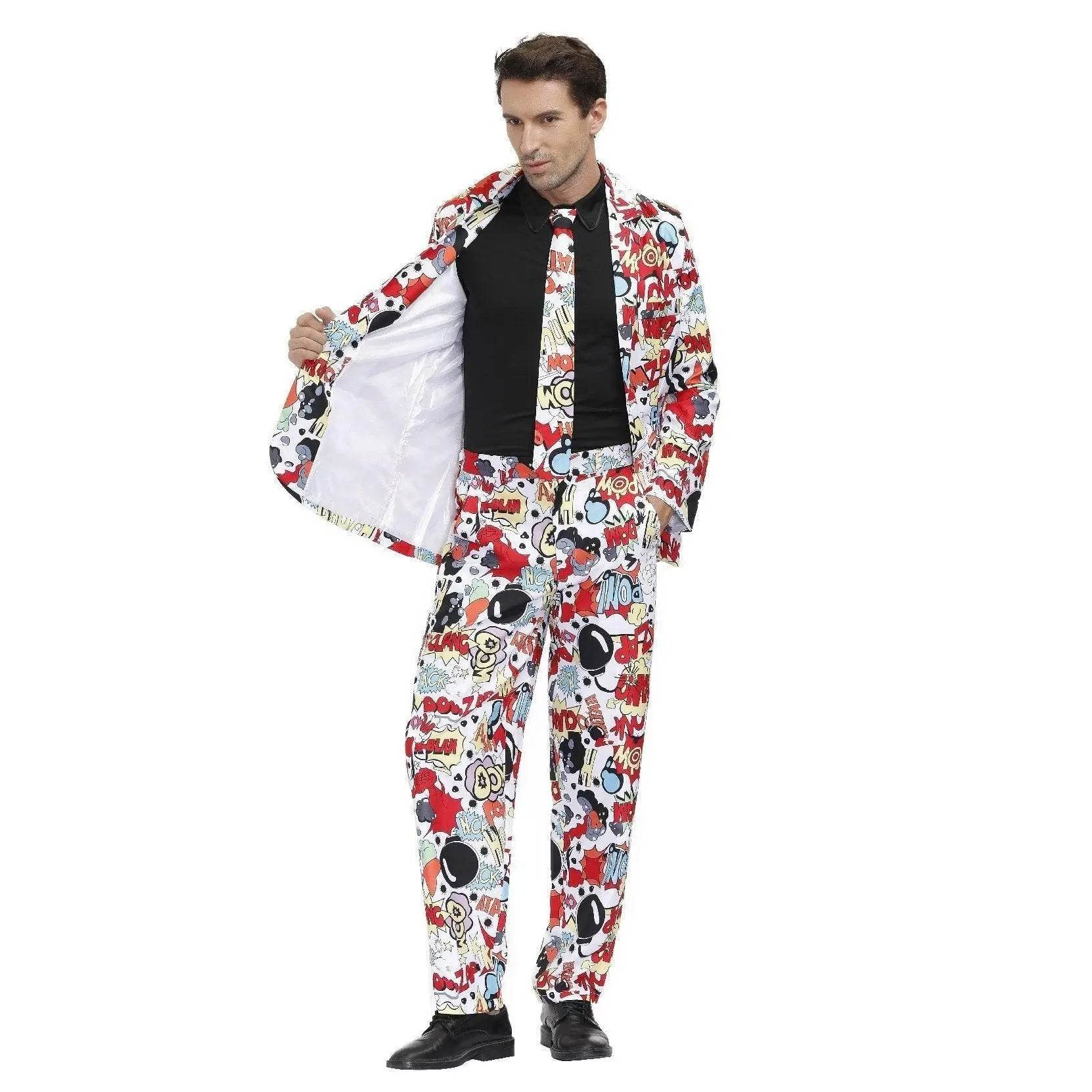 Stag Do Party Fancy Dress Host Printed Suit For Men - Ecosfun