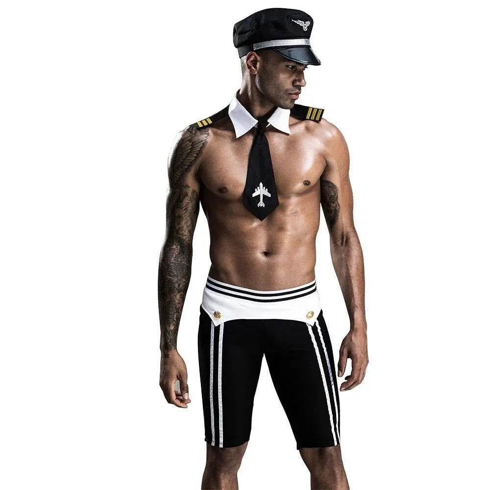 Stag do Police Pilot Party Costume Nightclub Uniform - Ecosfun