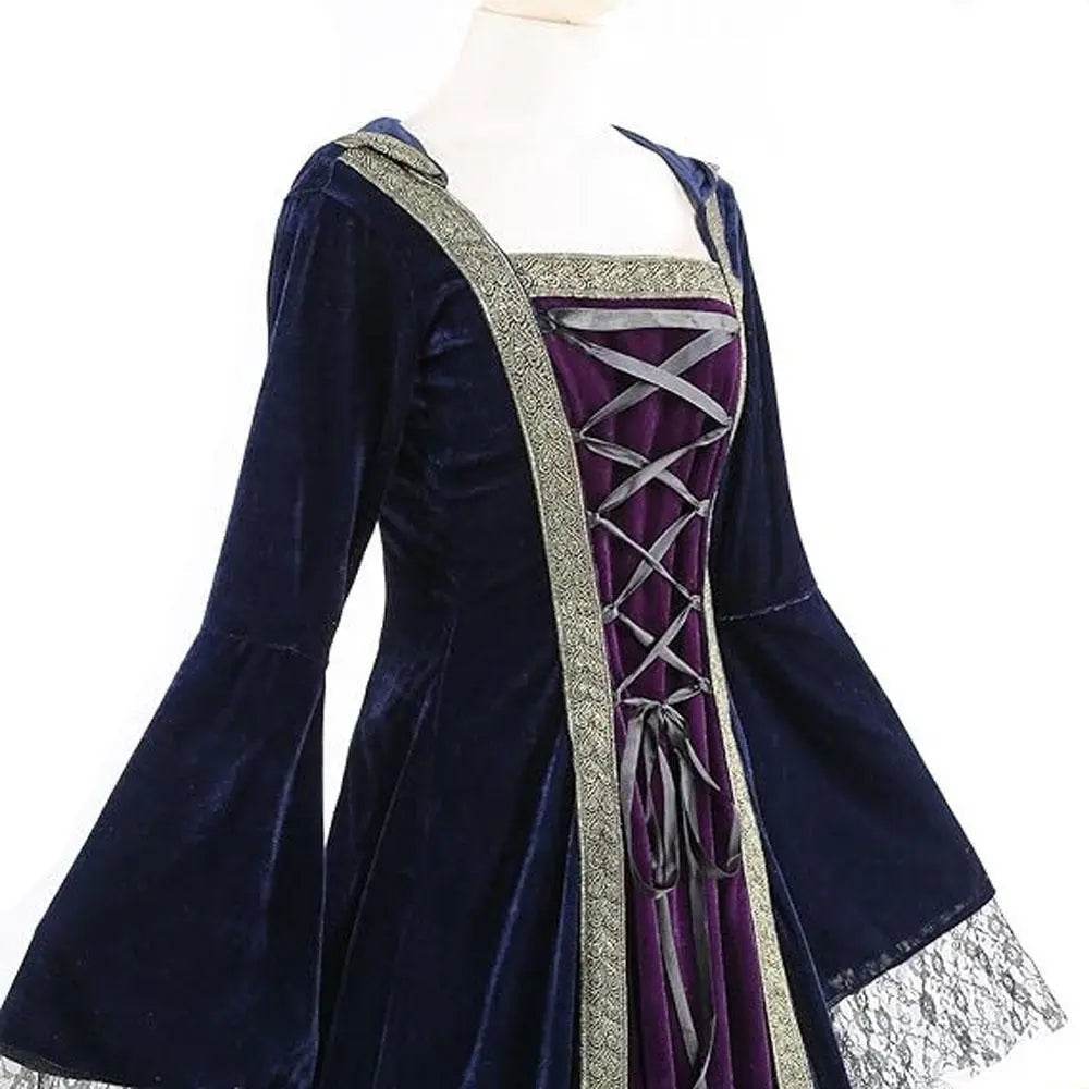 Womens Medieval Renaissance Costume Plus Size Medieval Role Play Dress - Ecosfun