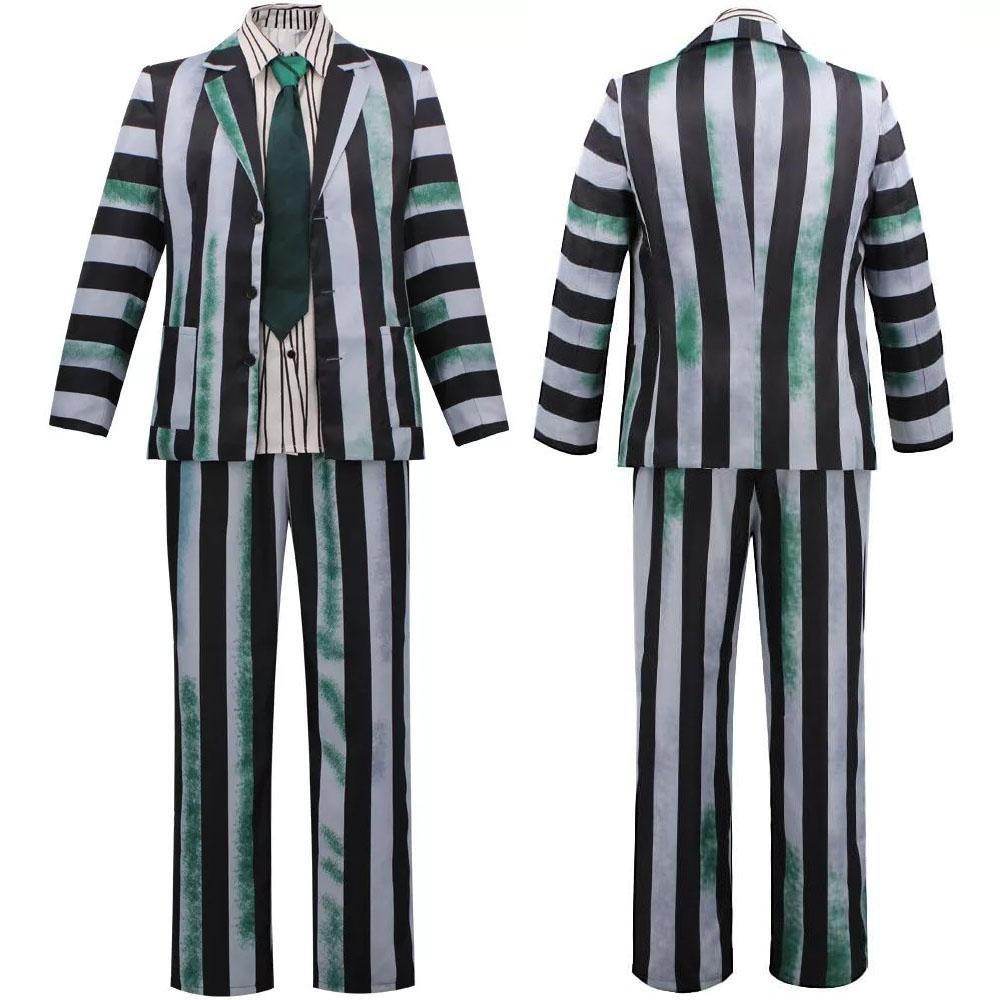 Beetlejuice 2 Michael Keaton Costume for men Party Halloween Suit - Ecosfun