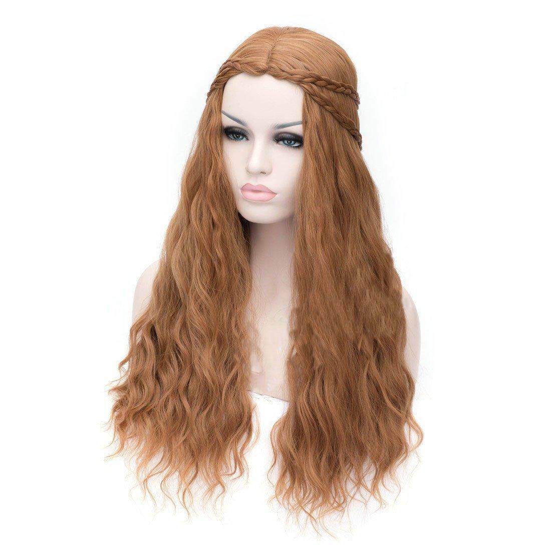 Game of Thrones Cersei Lannister Gold Long Curly Hair Cosplay Wig - Ecosfun