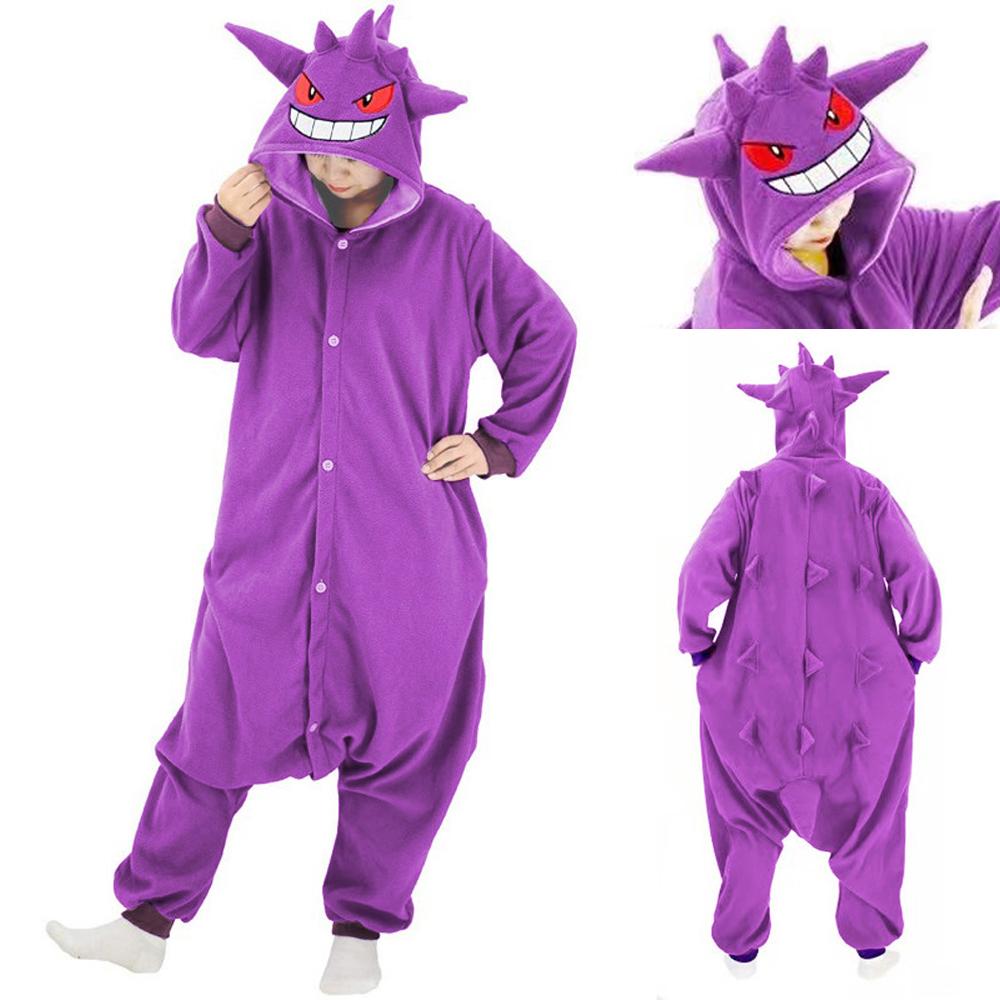 Gengar Kigurumi Onesies Anime Pokemon Pijamas Pijamas Disfraz de Halloween