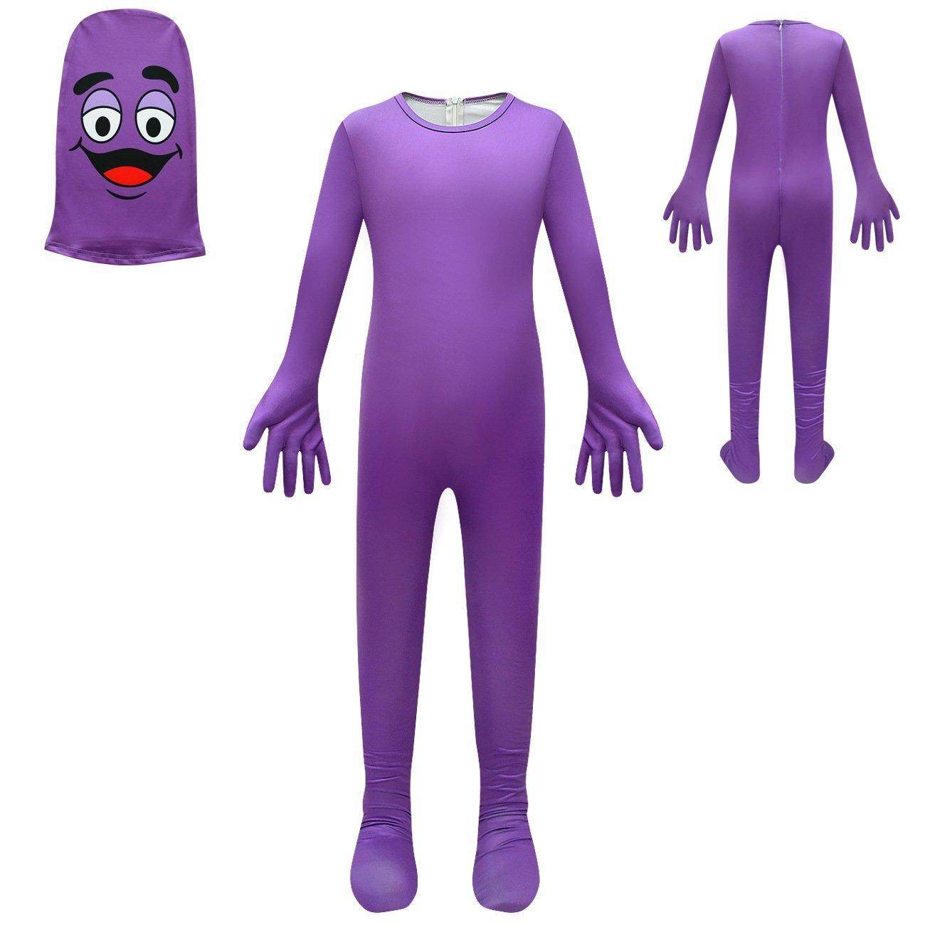 McDonald's Grimace Shake Costume Kids Boys Girls Cosplay Game Halloween - Ecosfun