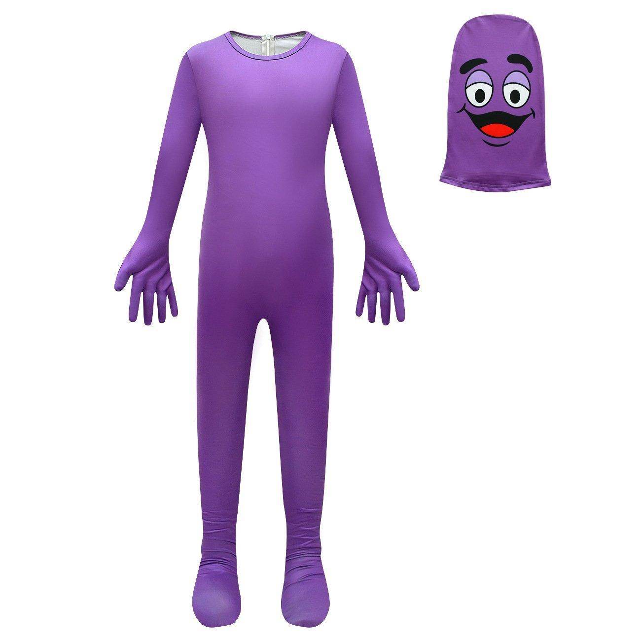 McDonald's Grimace Shake Costume Kids Boys Girls Cosplay Game Halloween - Ecosfun