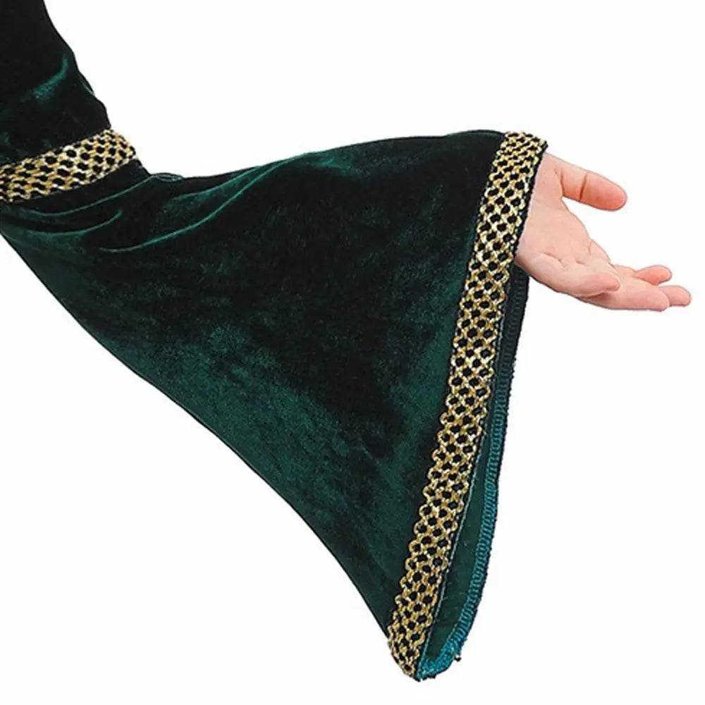 medieval fancy dress Costume Girls Children long dress with trumpet sleeves - Ecosfun