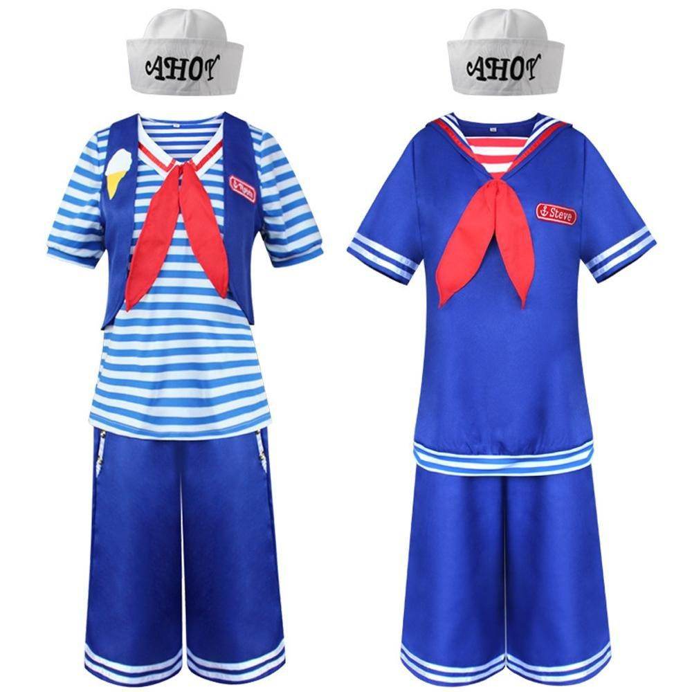 Stranger Things 4 cosplay navy costumes uniforms men and women - Ecosfun