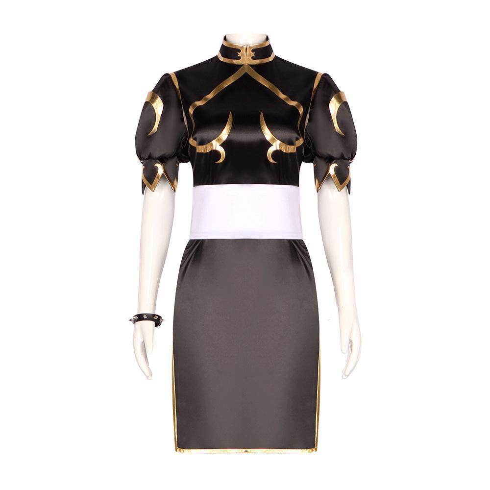 Street Fighter Chun Li Cheongsam Cosplay Costume Outfits Halloween Carnival Suit - Ecosfun