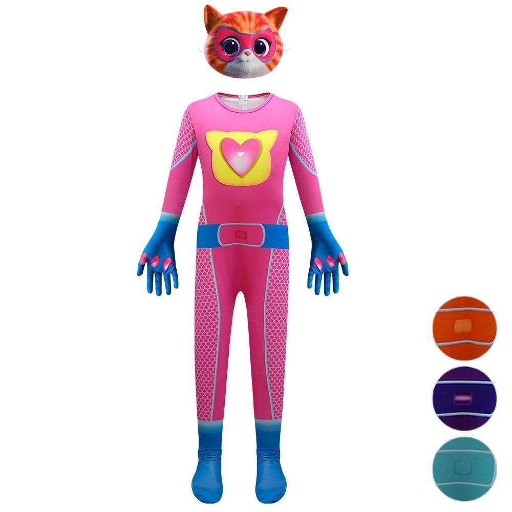 Super Cute Kitties Jumpsuits Cosplay costume With Mask For Kids - Ecosfun
