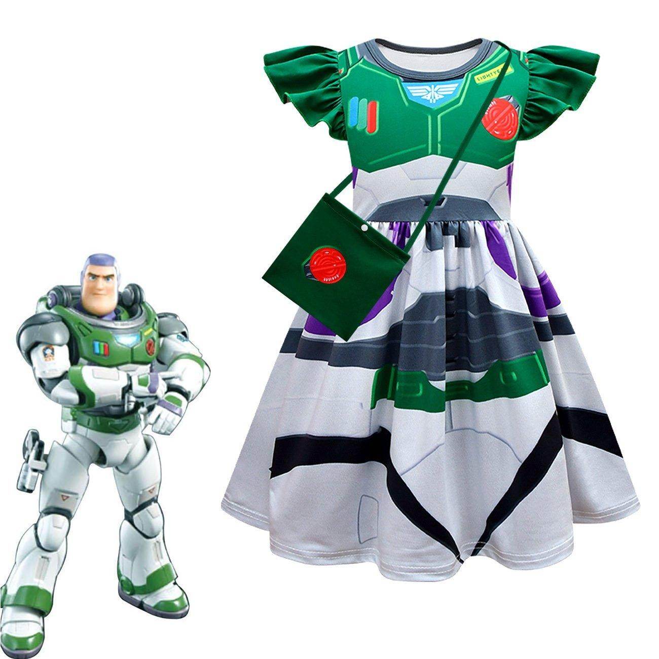 Toy Story 4 Miss Buzz Lightyear Costume Dress For Kids Girls - Ecosfun