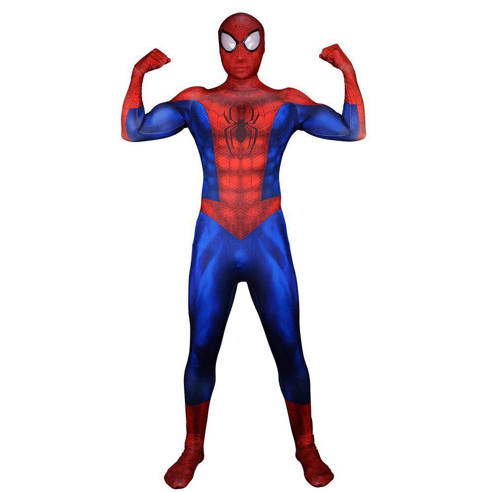 Ultimate Spider-Man Peter Parker Muscle Cosplay Costume Zentai bodysuit Adults Kids - Ecosfun