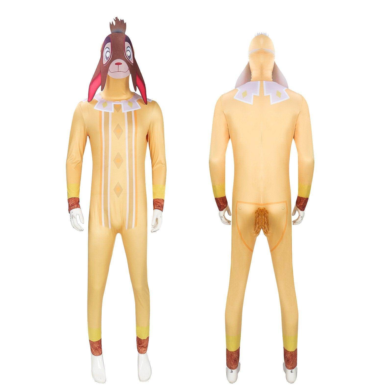 Wish Asha Valentino Cosplay Costume Adult Sheep Jumpsuit with Mask - Ecosfun