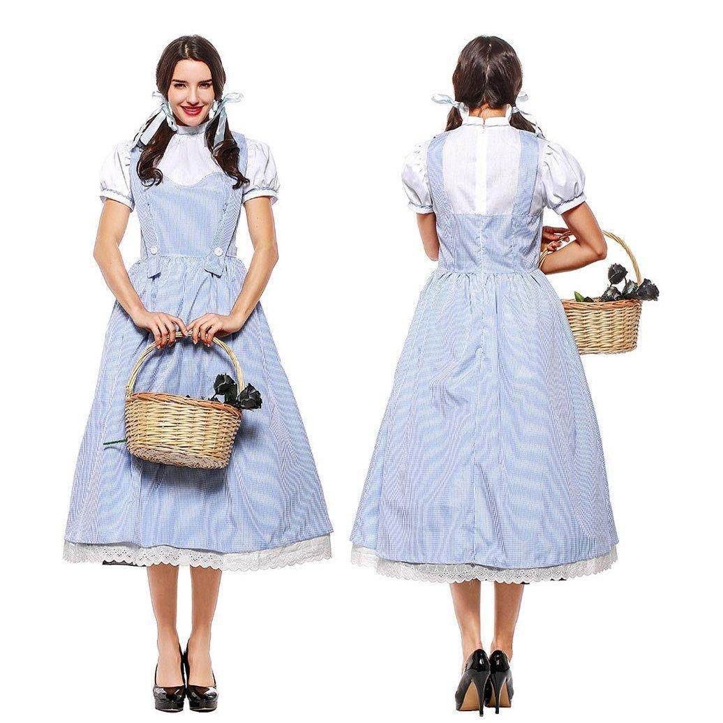 Wizard of Oz Dorothy Costume Dress Maid Alice for Women XXL Size - Ecosfun